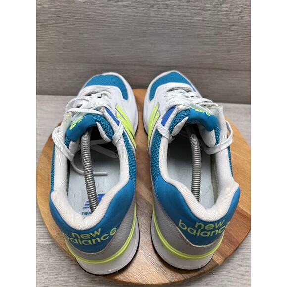New Balance 574v2 Casual Sneakers, ML574PWB, Wht/Teal/Neon, Mens 13 main image 8